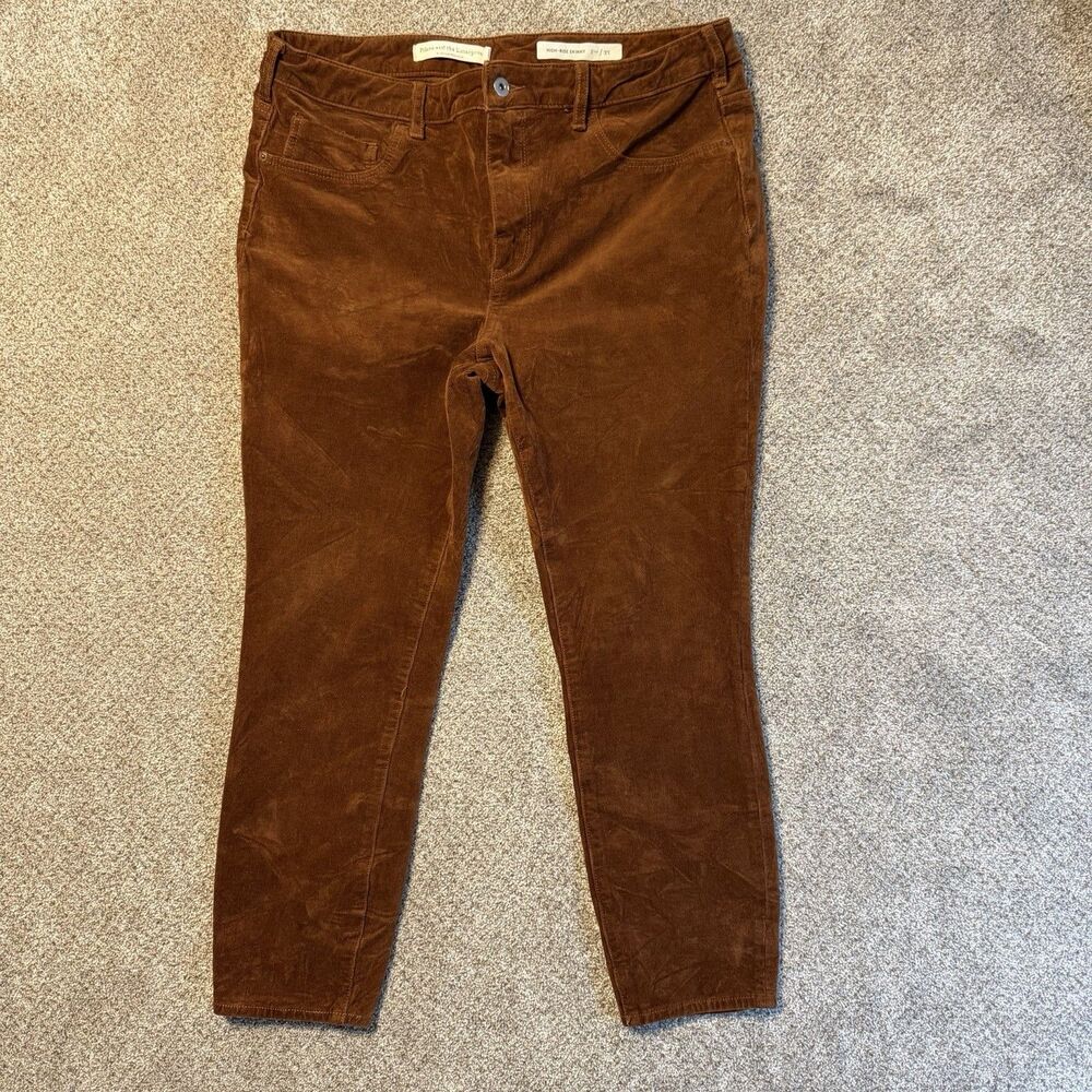 Anthropologie Pilcro And The Letterpress High Rise Skinny Womens 33 Brown Cotton